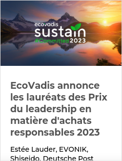 EcoVadis annonce les lauréats des Prix du leadership en matière d'achats responsables 2023